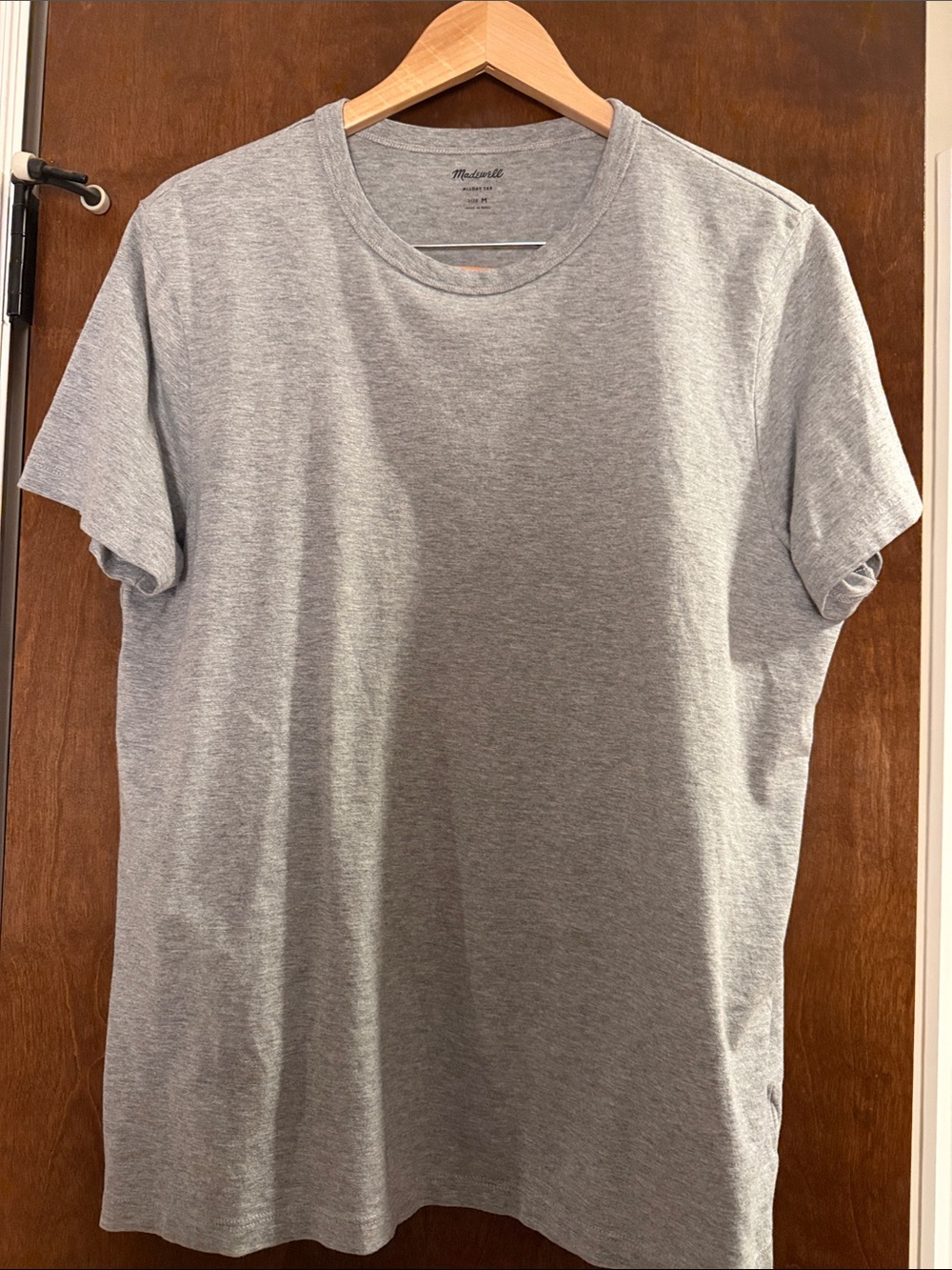 Madewell Men's Crewneck Short-Sleeve Tee in Heather Gray